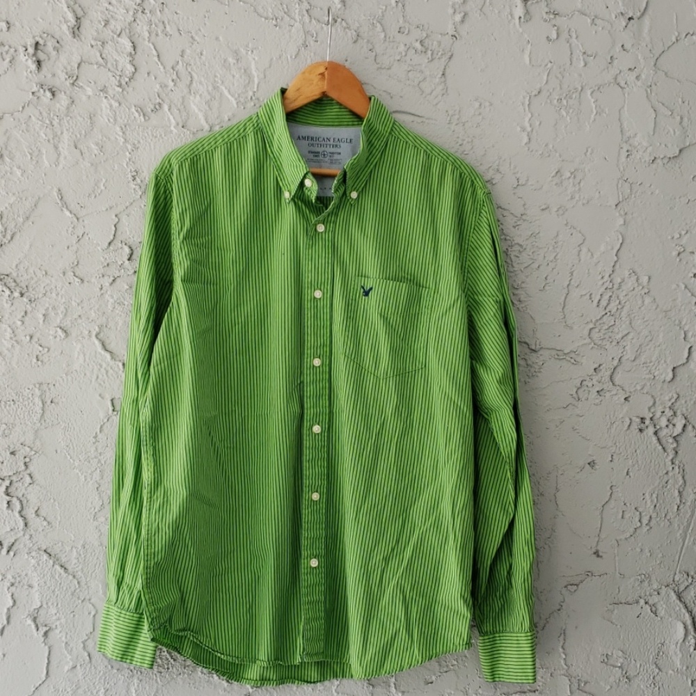Green with blue stripes American Eagle Outfitters